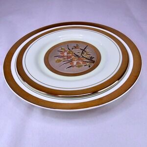 Elegant Set of 2 Vintage 24K Gold Chokin Art Plates – Made in Japan
